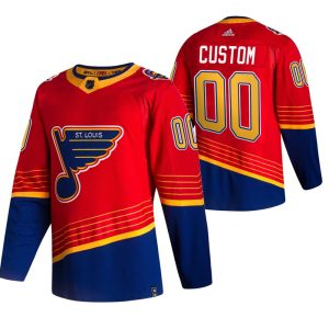 St. Louis Blues Trikot Benutzerdefinierte 2021 Reverse Retro Special Edition Authentic Rot